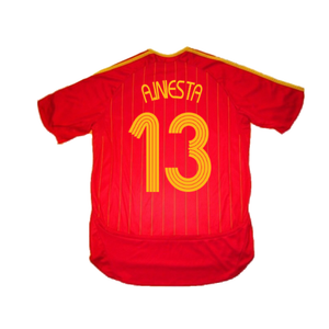 Spain 2006-08 Home Shirt (S) (Excellent) (A.Iniesta 13)_1