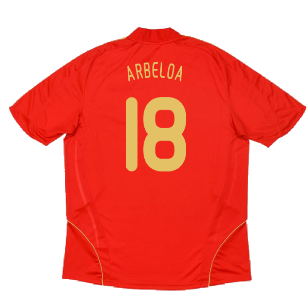 Spain 2008-2009 Home Shirt (Excellent) (Arbeloa 18)_1