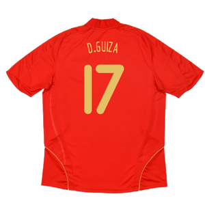 Spain 2008-2009 Home Shirt (Excellent) (D.Guiza 17)_1