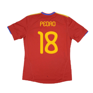 Spain 2010-11 Home Shirt (XL) (Excellent) (Pedro 18)_1