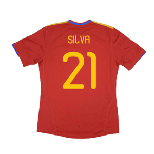 Spain 2010-11 Home Shirt (Excellent) (Silva 21)_1