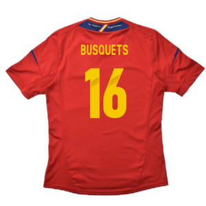 Spain 2012-13 Home Shirt (S) (Excellent) (Busquets 16)_1