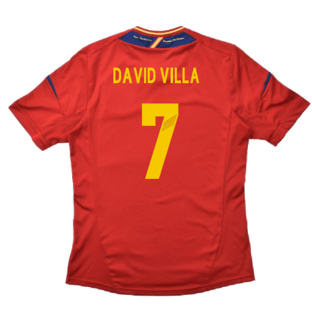 Spain 2012-13 Home Shirt (S) (Excellent) (David Villa  7)_1
