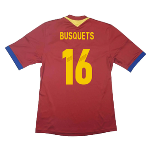 Spain 2013-14 Home Shirt (L) (Fair) (Busquets 16)_1