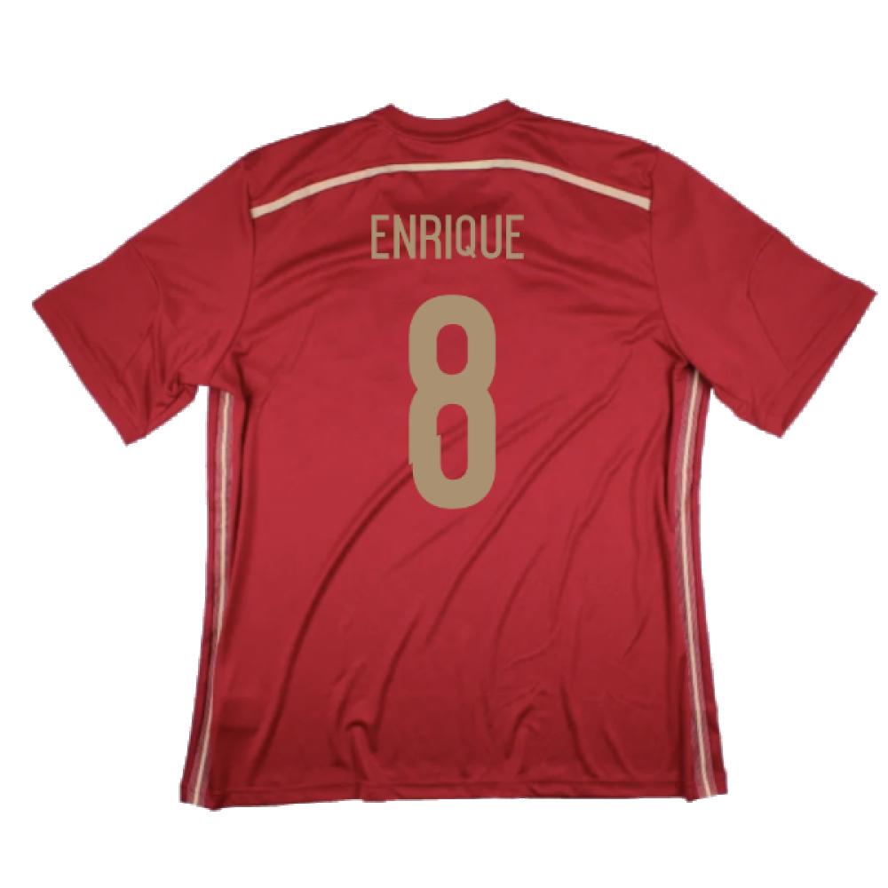 Spain 2014-2015 Home Shirt (World Cup Badge) (L) (Mint) (ENRIQUE 8)_1