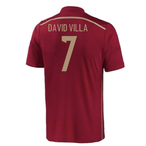 Spain 2015-16 Home Shirt (Excellent) (David Villa 7)_1