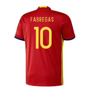 Spain 2016-17 Home Shirt (Excellent) (Fabregas 10)_1