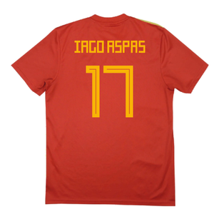 Spain 2018-20 Home Shirt (2XL) (Iago Aspas 17) (Good)_1