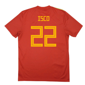 Spain 2018-20 Home Shirt (2XL) (Isco 22) (Good)_1