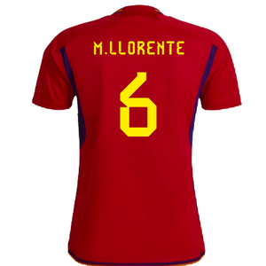 Spain 2022-23 Home Shirt (Womens XL-) (M.Llorente 6) (Mint)_1