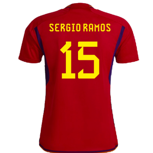 Spain 2022-23 Home Shirt (Womens XL-) (Sergio Ramos 15) (Mint)_1