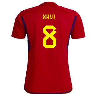 Spain 2022-23 Home Shirt (Womens XL-) (Xavi 8) (Mint)_1