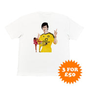 Bruce Lee Hong Kong Pop-Up Grafik T-Shirt