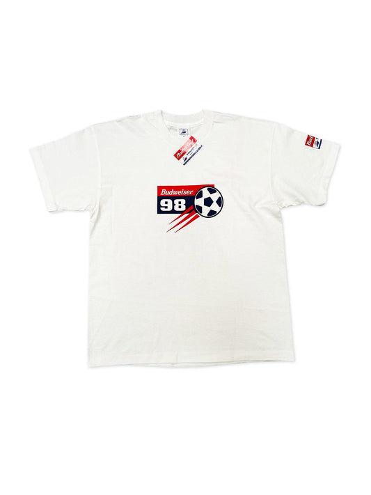 CULT KITS - 1998 FRANCE 98 BUDWEISER WORLD CUP *BNWT* T-SHIRT (L) OM