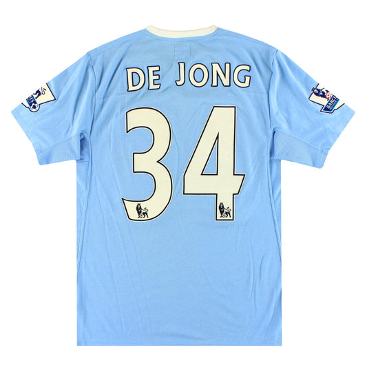 2009-10 Manchester City Umbro Home Shirt De Jong #34 M