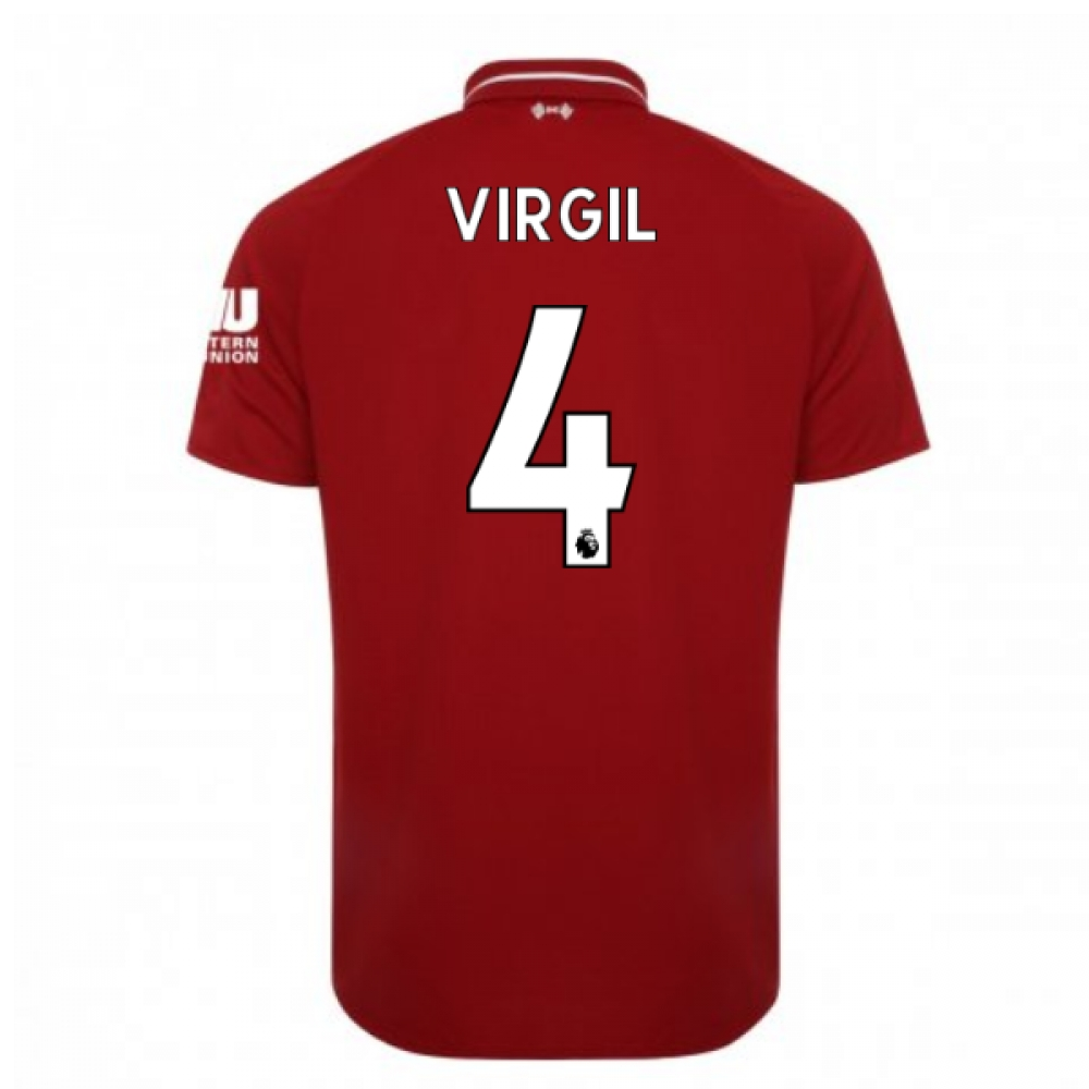2018-2019 Liverpool Home Football Shirt (Virgil 4)_0