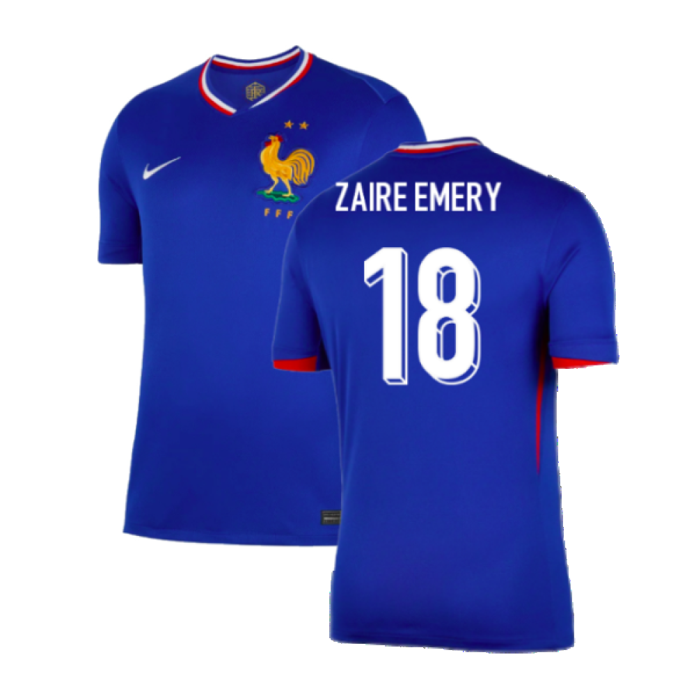 2024-2025 France Home Shirt (Zaire Emery 18)_0