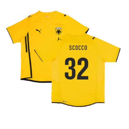 AEK Athens 2009-10 Home Shirt ((Excellent) XL) (Scocco 32)_0
