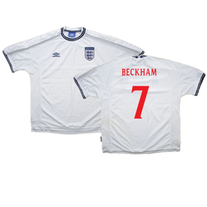 England 1999-00 Home Shirt (L) (Good) (Beckham 7)_0