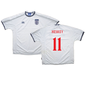 England 1999-00 Home Shirt (XL) (Very Good) (Heskey 11)_0