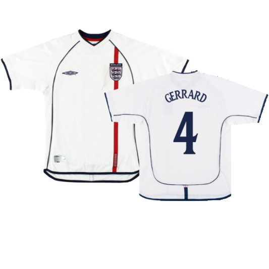 England 2001-03 Home Shirt (L) (Good) (GERRARD 4)_0