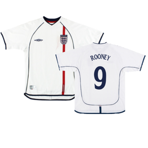 England 2001-03 Home Shirt (L) (Very Good) (ROONEY 9)_0