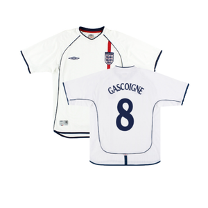 England 2001-03 Home Shirt (XL) (Excellent) (GASCOIGNE 8)_0