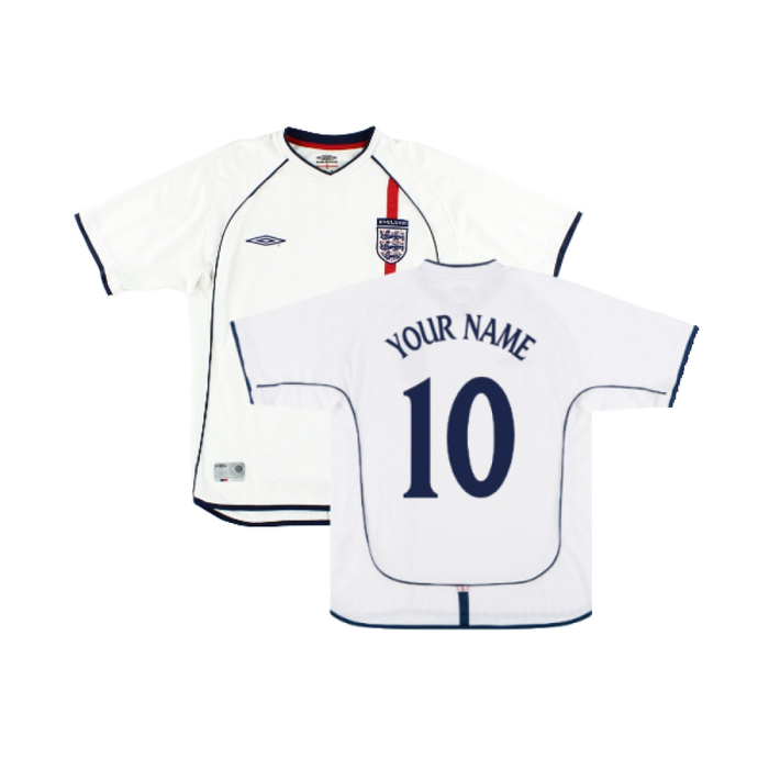 England 2001-03 Home Shirt (XL) (Excellent) (Your Name)