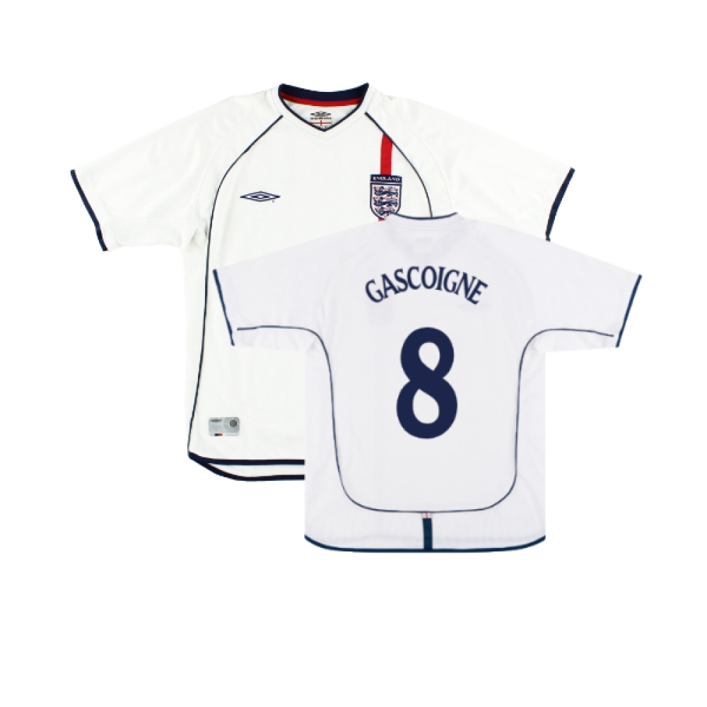 England 2001-03 Home Shirt (XL) (Good) (GASCOIGNE 8)_0