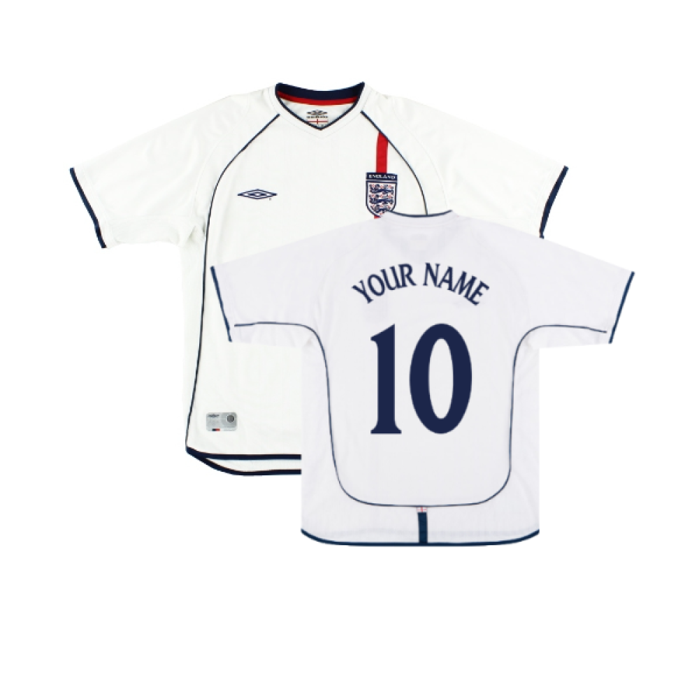 England 2001-03 Home Shirt (XL) (Good) (Your Name)_0