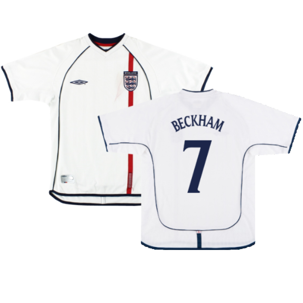 England 2001-03 Home Shirt (XXL) (Good) (BECKHAM 7)_0