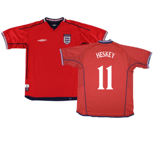 England 2002-04 Away Shirt ((Excellent) XL) (Heskey 11)_0