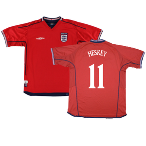 England 2002-04 Away Shirt (XL) (Very Good) (Heskey 11)_0