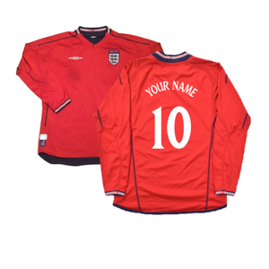 England 2002-04 Long Sleeve Away Shirt (S) (Excellent) (Your Name)_0