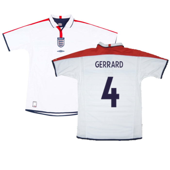 England 2003-05 Home Shirt (L) (Good) (GERRARD 4)