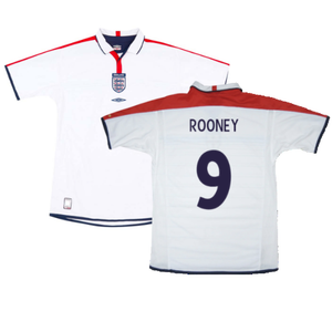 England 2003-05 Home Shirt (L) (Very Good) (ROONEY 9)_0