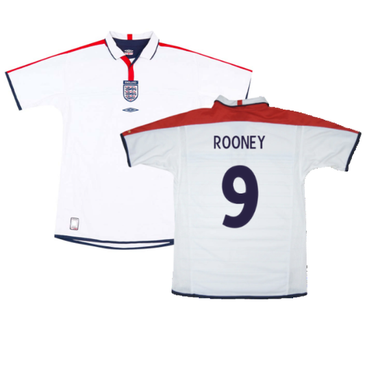 England 2003-05 Home Shirt (M) (Very Good) (ROONEY 9)_0