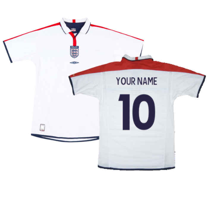 England 2003-05 Home Shirt (M) (Very Good) (Your Name)