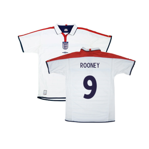 England 2003-05 Home Shirt (XL) (Very Good) (ROONEY 9)_0