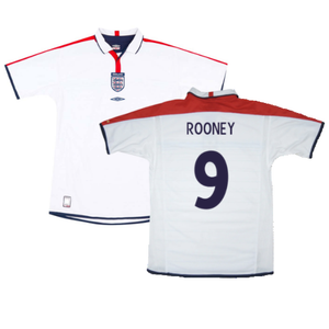 England 2003-05 Home Shirt (XXL) (Excellent) (ROONEY 9)_0