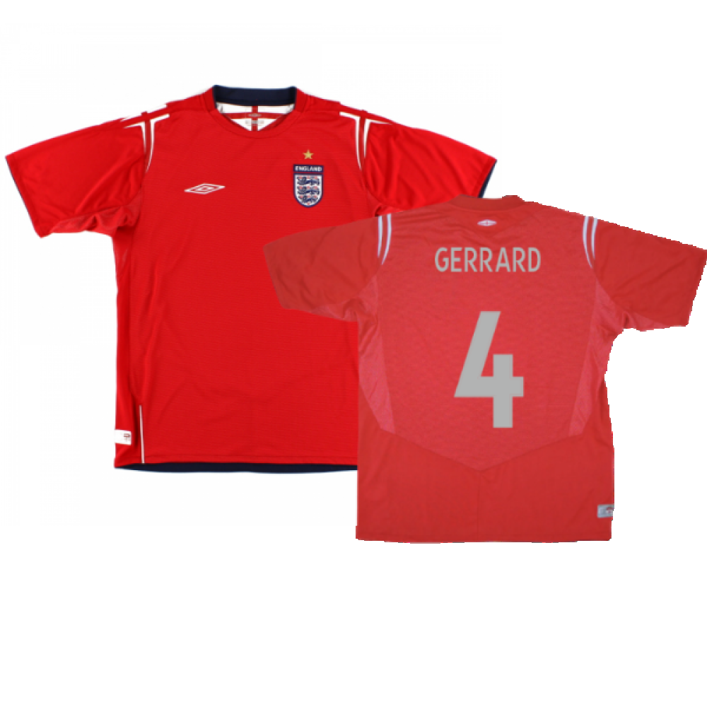 England 2004-06 Away Football Shirt (Excellent) (GERRARD 4)_0
