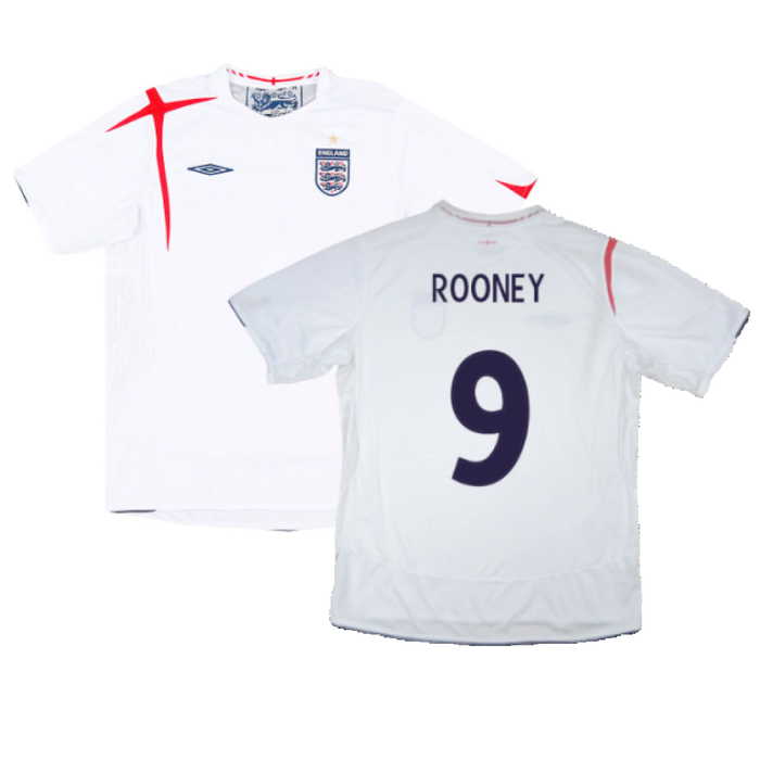 England 2005-07 Home Shirt (L) (Very Good) (ROONEY 9)