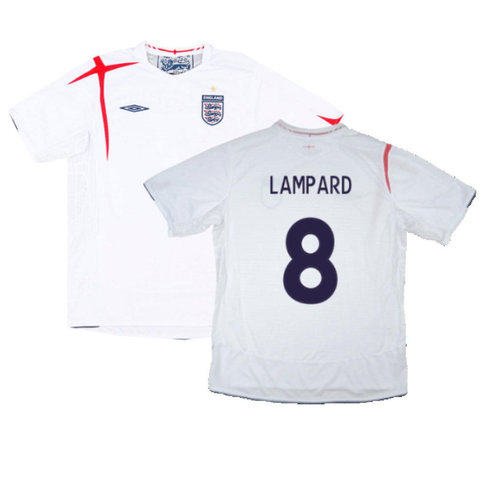 England 2005-07 Home Shirt (M) (Very Good) (LAMPARD 8)_0