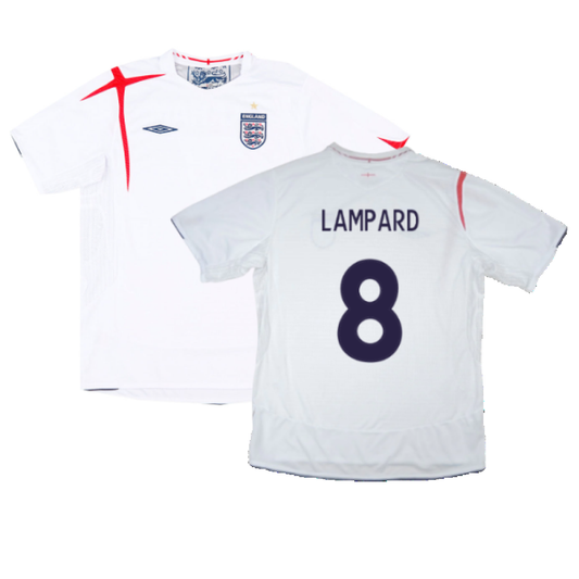 England 2005-07 Home Shirt (M) (Very Good) (LAMPARD 8)_0