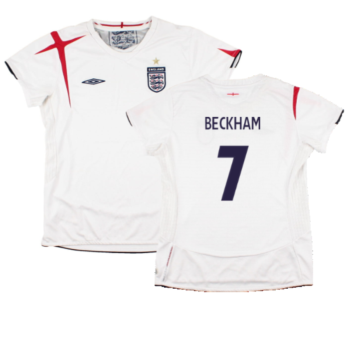 England 2005-07 Home Shirt (Womens 12) (Good) (BECKHAM 7)