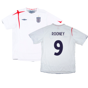 England 2005-07 Home Shirt (XL) (Excellent) (ROONEY 9)_0