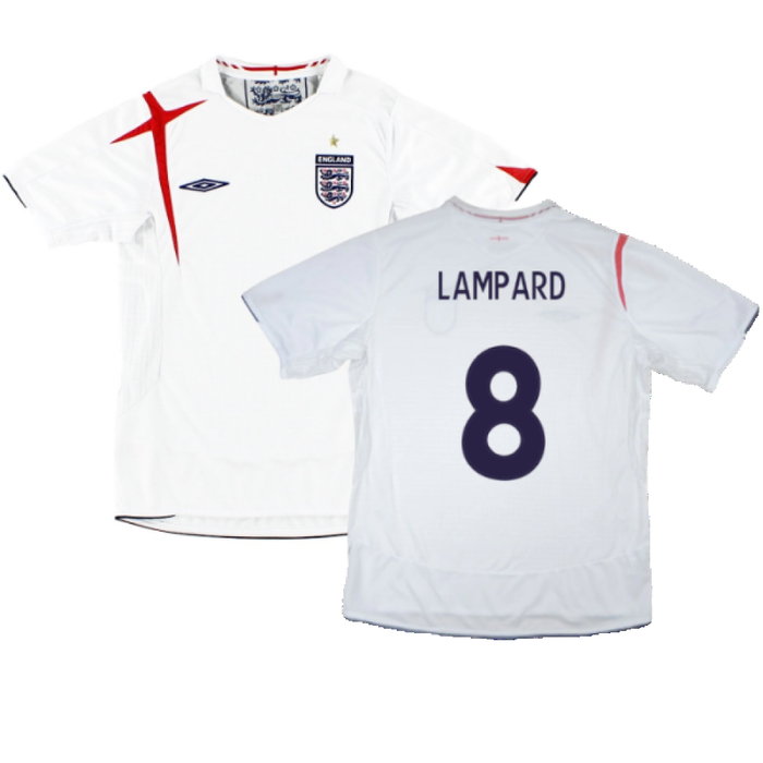 England 2005-2007 Home Shirt (M) (Excellent) (Excellent) (LAMPARD 8)