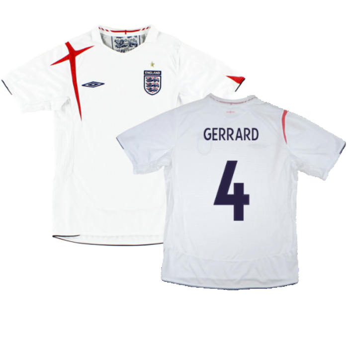 England 2005-2007 Home Shirt (XL) (Very Good) (GERRARD 4)