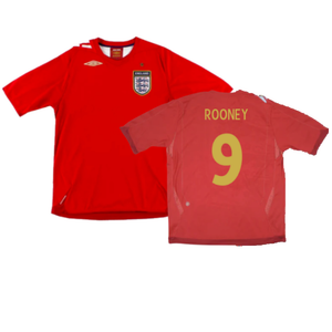 England 2006-08 Away Shirt (Very Good) (ROONEY 9)_0