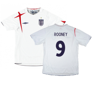 England 2006-08 Home Shirt (XL) (Good) (ROONEY 9)_0